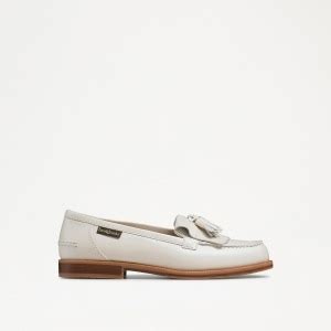 russell and bromley white loafers.